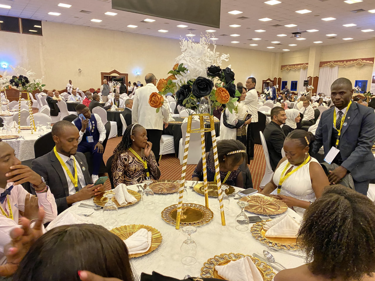Panel discussion with diverse African speakers on stage